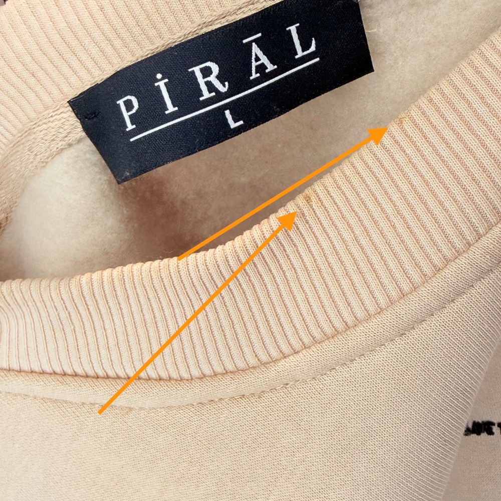 PIRAL Sweatshirt L Cream Anarchy In Princessland Y2K Punk God Save The Princess - Picture 6 of 7